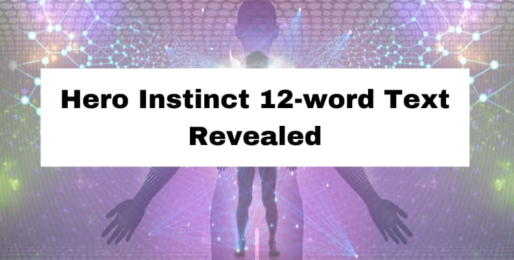 Hero Instinct 12-word Text Revealed