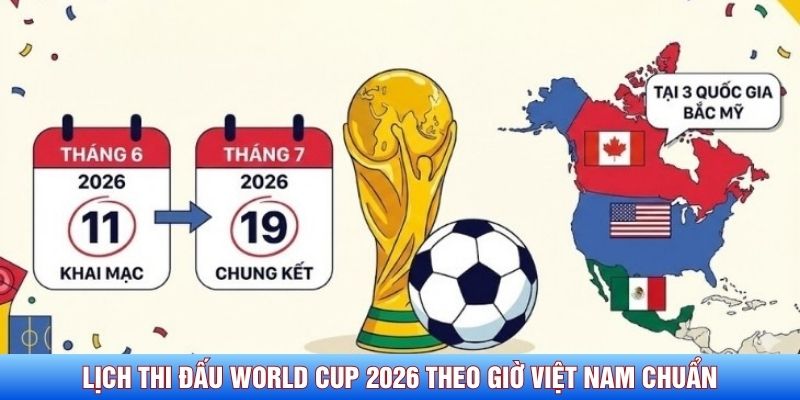 Lịch thi đấu World Cup 2026 theo giờ Việt Nam chuẩn, chi tiết Lịch thi đấu World Cup 2026 theo giờ Việt Nam chuẩn, chi tiết